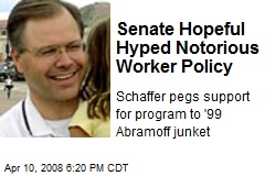 Senate Hopeful Hyped Notorious Worker Policy