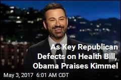As Key Republican Defects on Health Bill, Obama Praises Kimmel