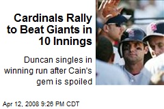 Cardinals Rally to Beat Giants in 10 Innings