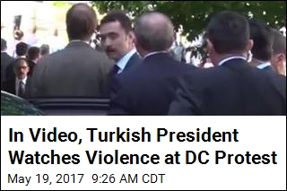 In Video, Turkish President Watches Violence at DC Protest