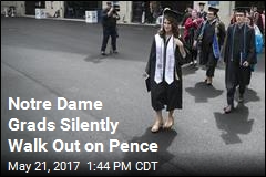 Notre Dame Grads Silently Walk Out on Pence