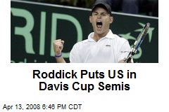 Roddick Puts US in Davis Cup Semis