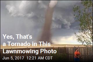 Yes, That&#39;s a Tornado in This Lawnmowing Photo