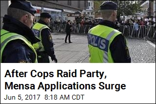 After Cops Raid Party, Mensa Applications Surge