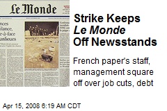 Strike Keeps Le Monde Off Newsstands
