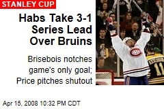 Habs Take 3-1 Series Lead Over Bruins