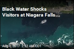 Black Water Shocks Visitors at Niagara Falls