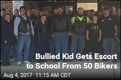 50 Bikers Walk Bullied Kid to School