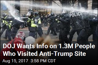 DOJ Wants Info on 1.3M People Who Visited Anti-Trump Site