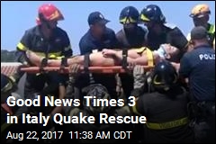Good News Times 3 in Italy Quake Rescue