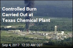 Controlled Burn Carried Out at Flooded Chemical Plant