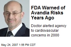 FDA Warned of Avandia Risks Years Ago