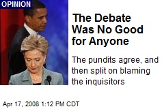 The Debate Was No Good for Anyone