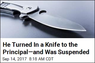 He Turned In a Knife to the Principal&mdash;and Was Suspended