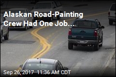 Highway Painting Leaves a Mess in Alaska