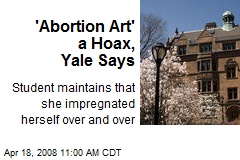 'Abortion Art' a Hoax, Yale Says
