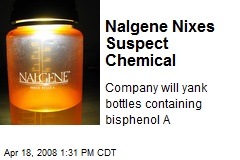 Nalgene Nixes Suspect Chemical