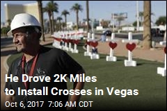 He Drove 2K Miles to Install Crosses in Vegas