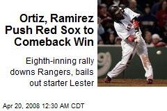 Ortiz, Ramirez Push Red Sox to Comeback Win