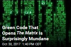 Green Code That Opens The Matrix Is Surprisingly Mundane