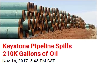 Keystone Pipeline Spills 210K Gallons of Oil