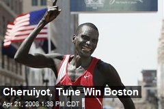 Cheruiyot, Tune Win Boston