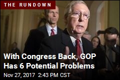 With Congress Back, GOP Has 6 Potential Problems
