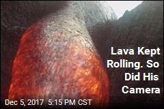 Camera Keeps Recording as Lava Engulfs It
