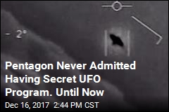 Pentagon Acknowledges Secret UFO Program