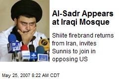 Al-Sadr Appears at Iraqi Mosque