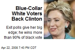 Blue-Collar White Voters Back Clinton