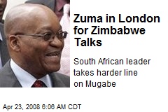 Zuma in London for Zimbabwe Talks