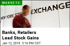 Banks, Retailers Lead Stock Gains