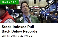Stock Indexes Pull Back Below Records