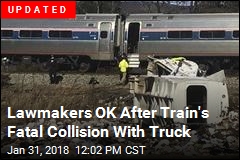 Train With Republican Lawmakers Hits Truck