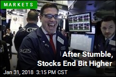 After Stumble, Stocks End Bit Higher