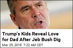 Jeb Makes Apparent Trump Jeer, Trump&#39;s Kids Push Back