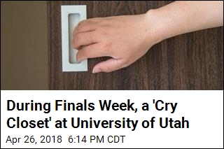 During Finals Week, a &#39;Cry Closet&#39; at University of Utah