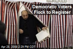 Democratic Voters Flock to Register