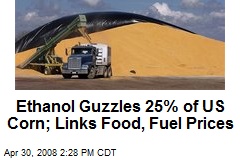 Ethanol Guzzles 25% of US Corn; Links Food, Fuel Prices