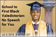 School to First Black Valedictorian: No Speech for You