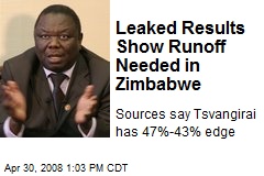 Leaked Results Show Runoff Needed in Zimbabwe