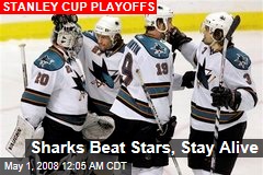Sharks Beat Stars, Stay Alive