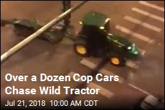 Officers Hurt in Odd Tractor Chase