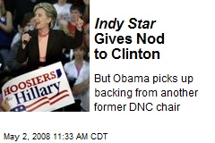 Indy Star Gives Nod to Clinton