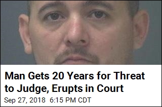 Man Gets 20 Years for Threat to Judge, Erupts in Court