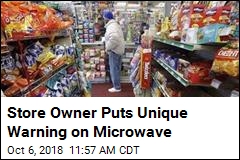 Store Owner Puts Unique Warning on Microwave