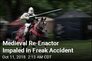 Medieval Re-Enactor Speared by Own Lance