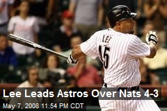 Lee Leads Astros Over Nats 4-3