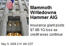 Mammoth Writedowns Hammer AIG